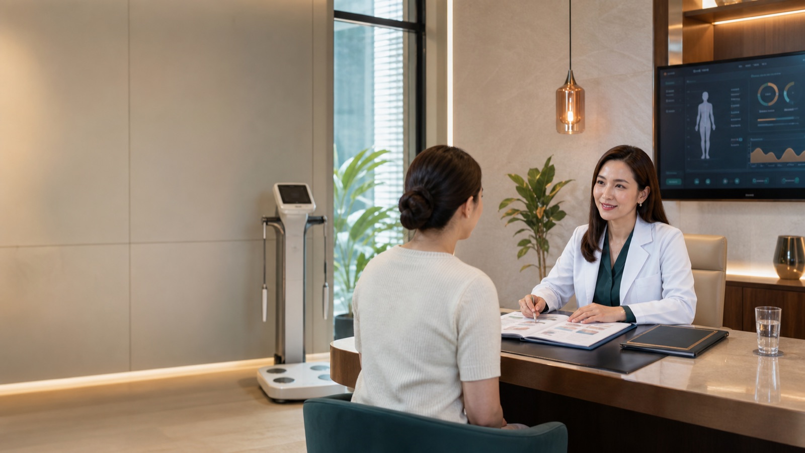 Doctor-guided ReShape by SkinDrip consultation in a premium medical wellness clinic